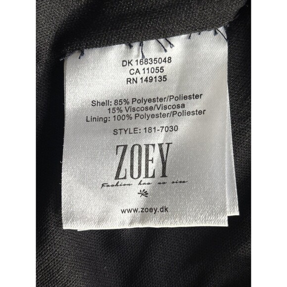 Zoey Houndstooth Viscose Blend Blazer Vegan Suede Partial Sleeve Size Large - Picture 9 of 9